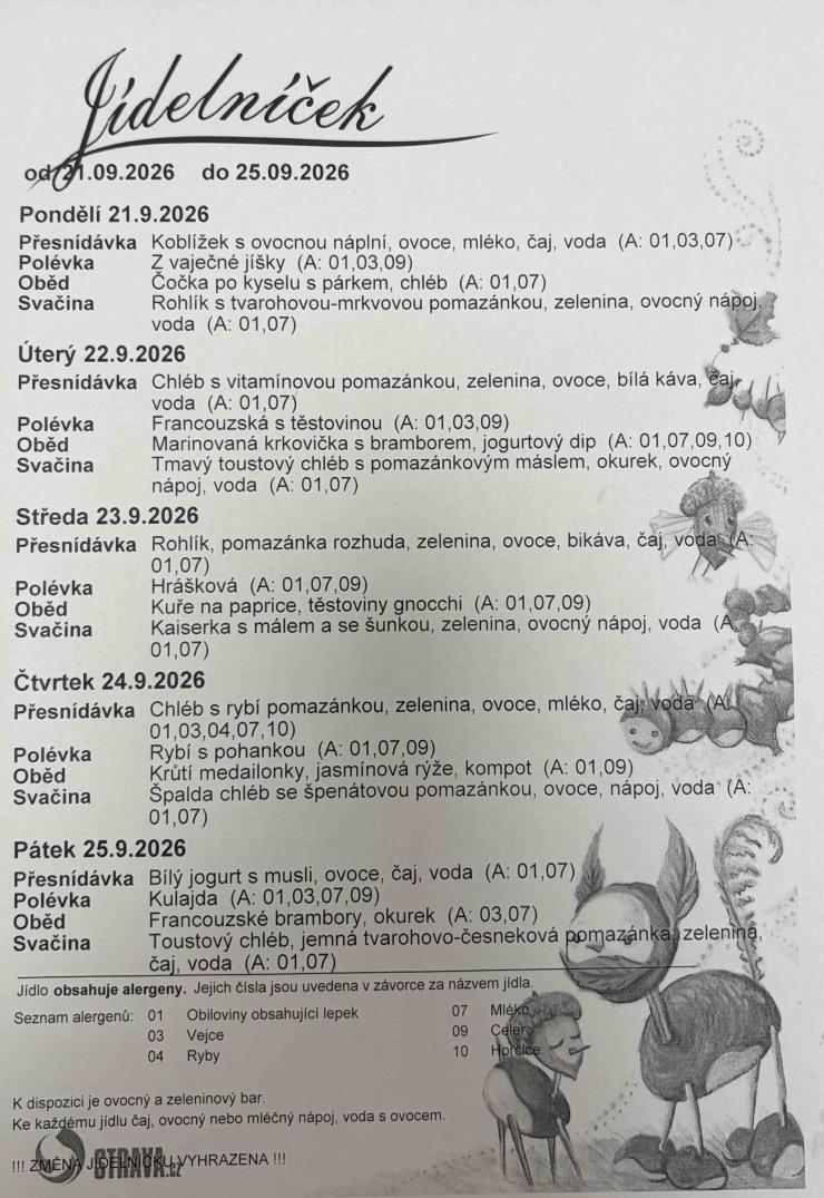 jídelníček jídelníček